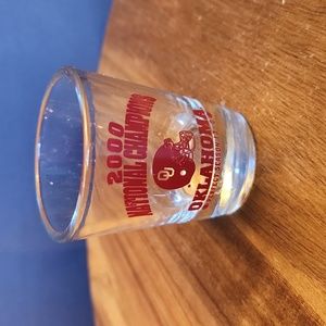 OU Oklahoma Sooners 2000 National Championship shot glass